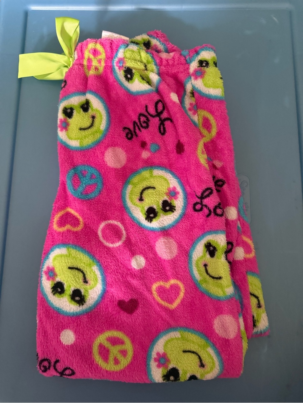 Girls' Pink Smiley Face Fleece Pajama Pants
